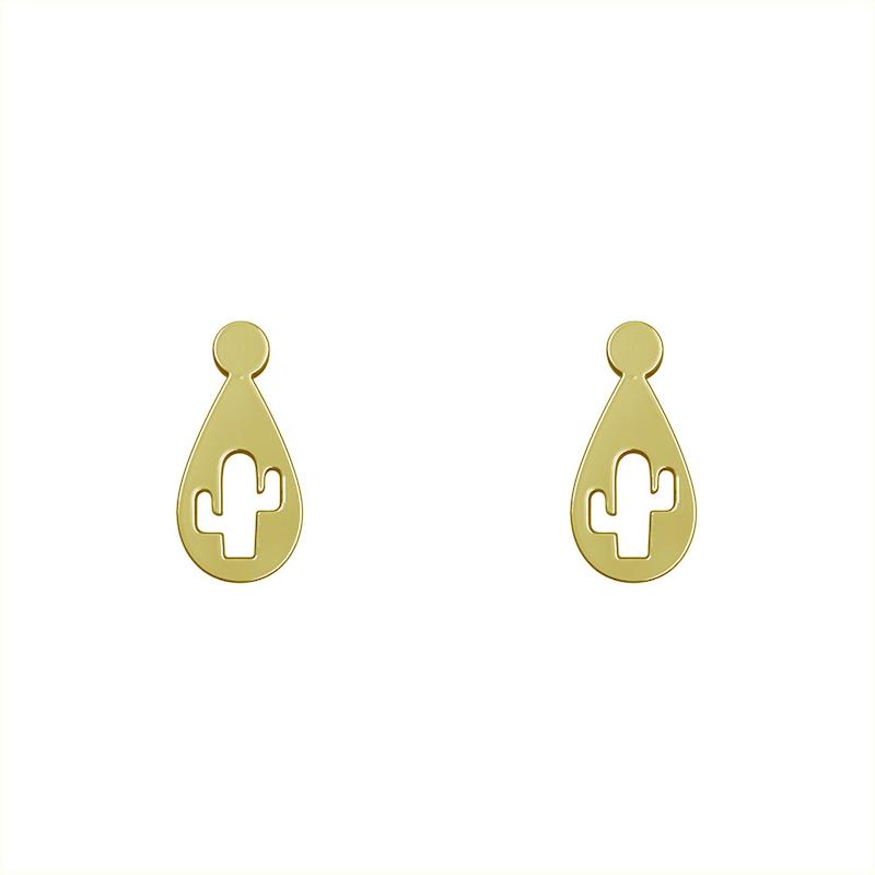 گوشواره طلا مدل کاکتوس کد GA10829
