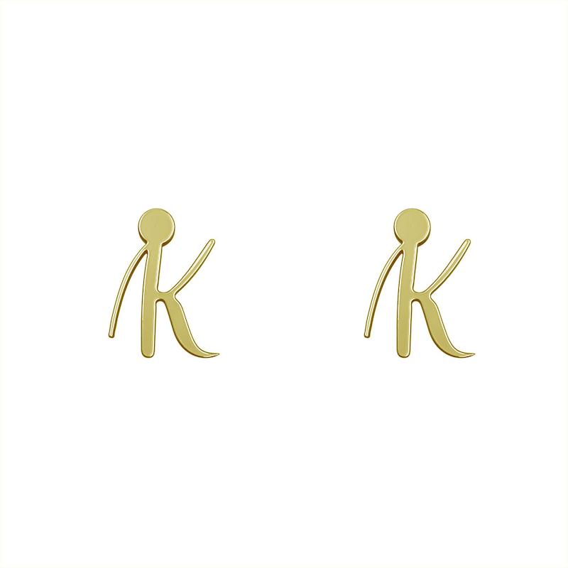 گوشواره طلا مدل حرف k کد GA10858