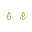 گوشواره طلا مدل حرف B کد GA10884