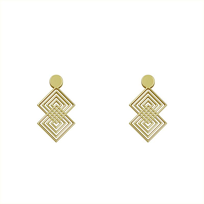 گوشواره طلا مدل هندسی کد GA10905