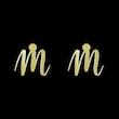 گوشواره طلا مدل حرف m کد GA10910