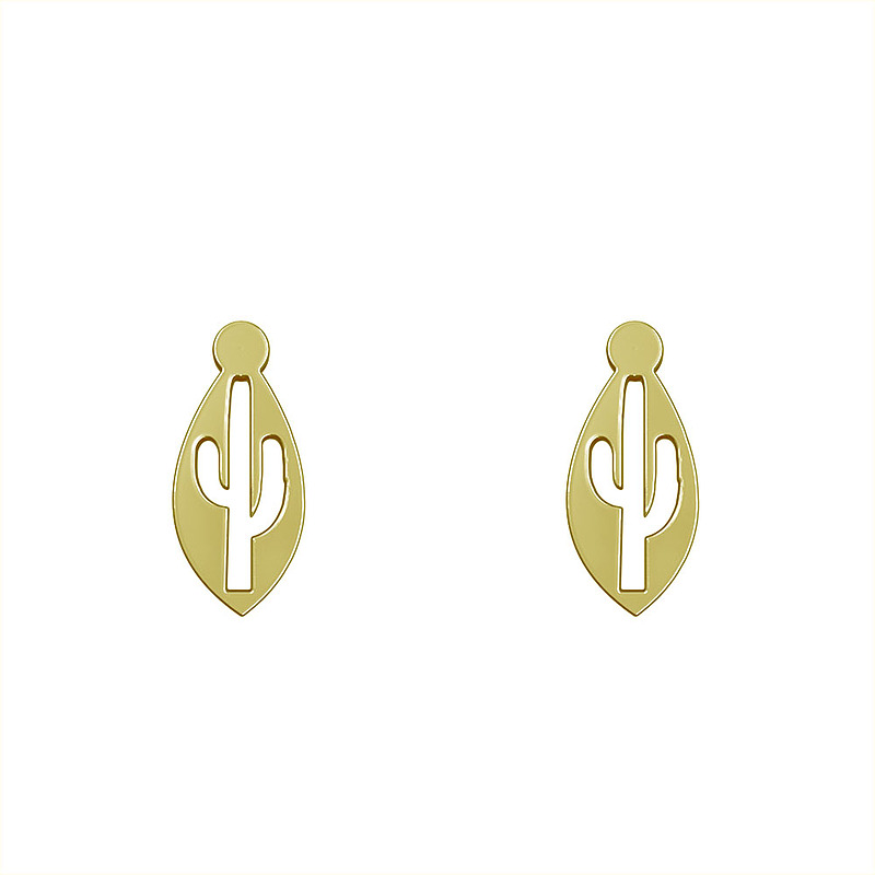 گوشواره طلا مدل کاکتوس کد GA10961