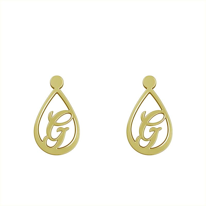 گوشواره طلا مدل حرف G کد GA11185