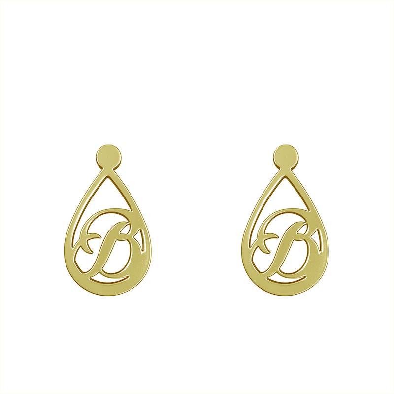 گوشواره طلا مدل حرف B کد GA11190