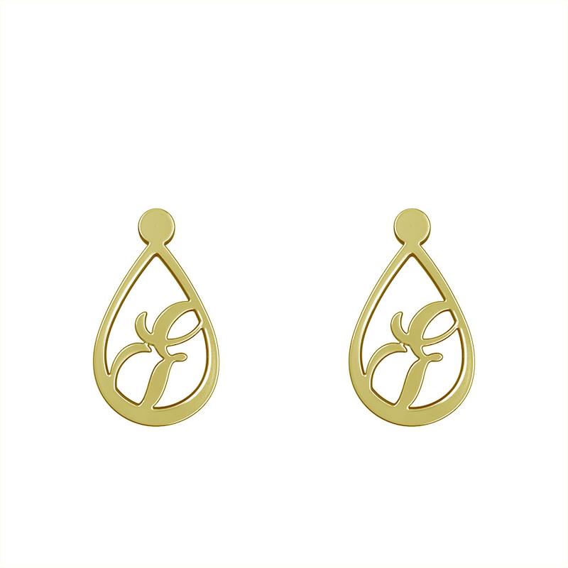 گوشواره طلا مدل حرف  کد GA11192