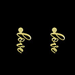 گوشواره طلا مدل love کد GA11198