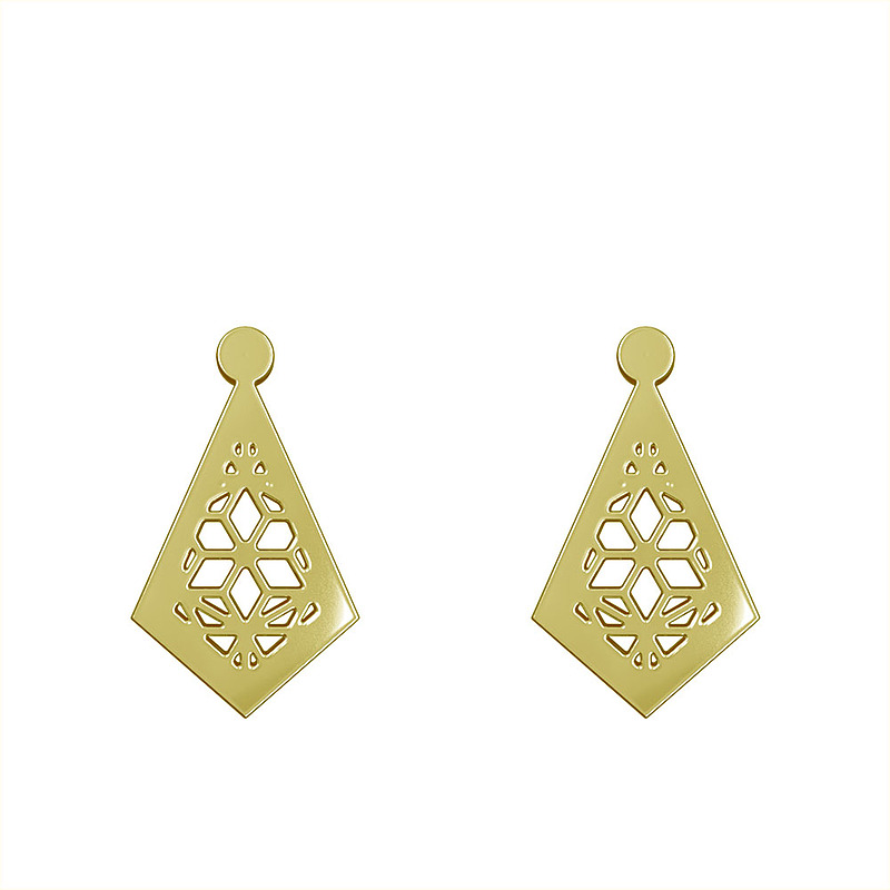 گوشواره طلا مدل لوزی کد GA11270