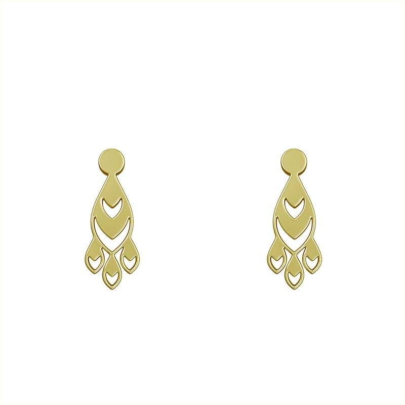گوشواره طلا مدل هندسی کد GA11575