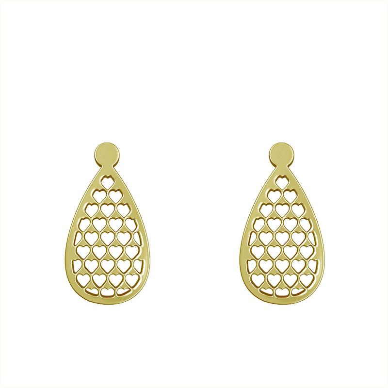 گوشواره طلا مدل اشک قلبی کد GA11587