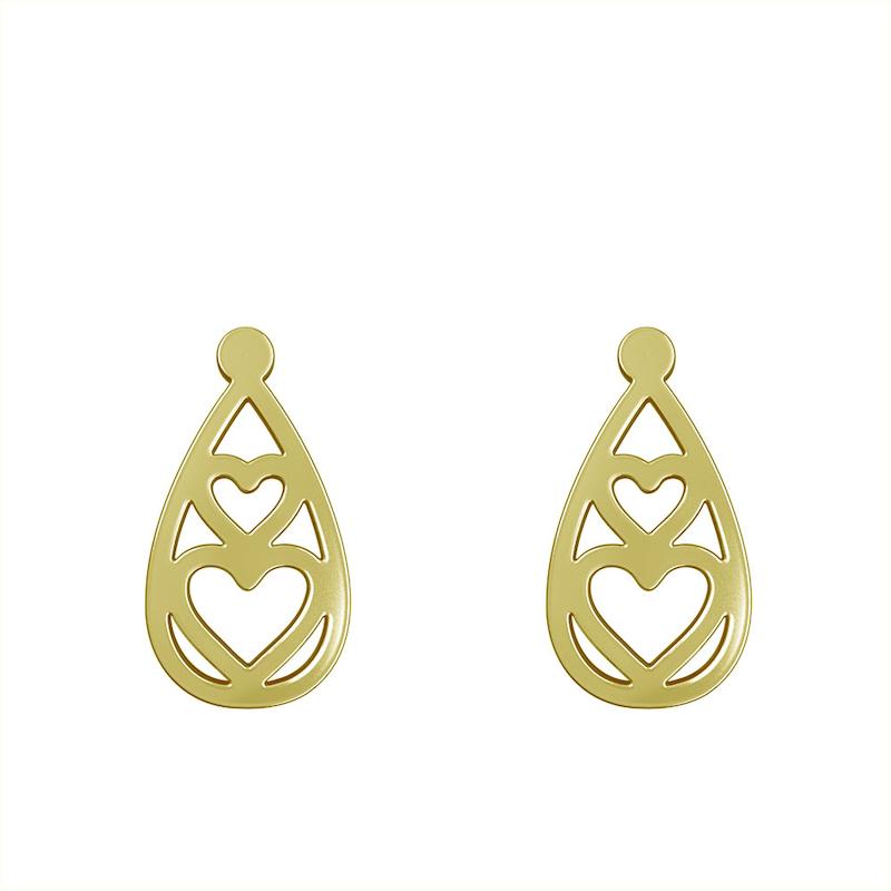 گوشواره طلا مدل قلب کد GA11588