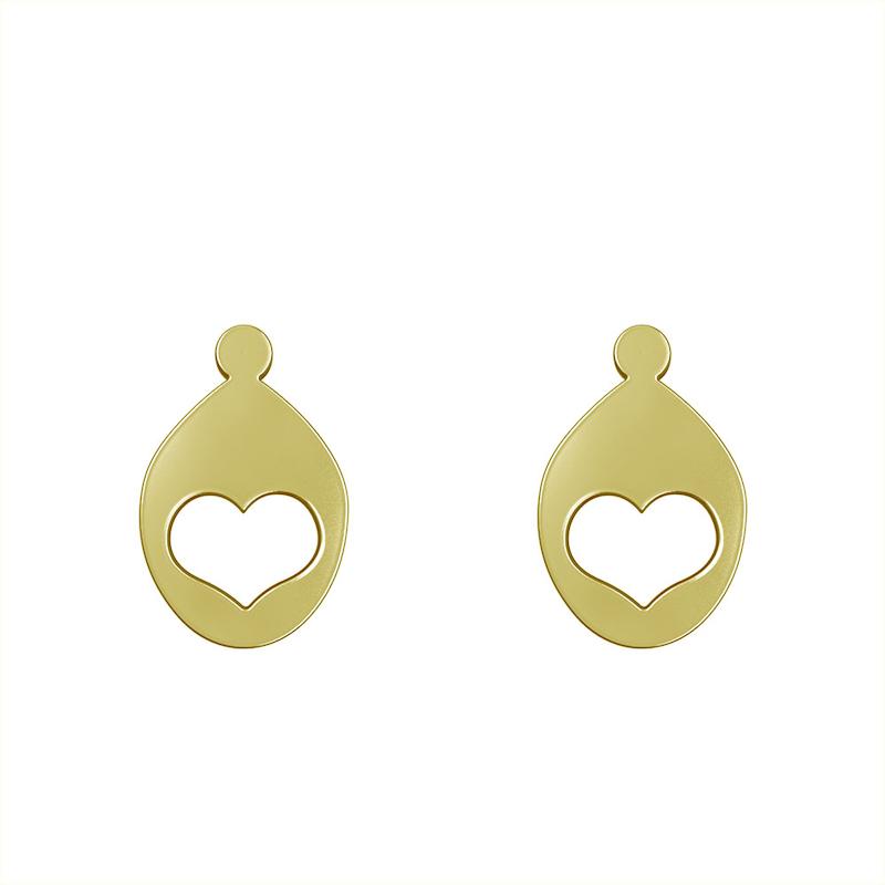 گوشواره طلا مدل قلب کد GA11616