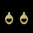 گوشواره طلا مدل قلب کد GA11616