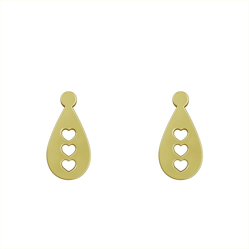 گوشواره طلا مدل قلب کد GA11619