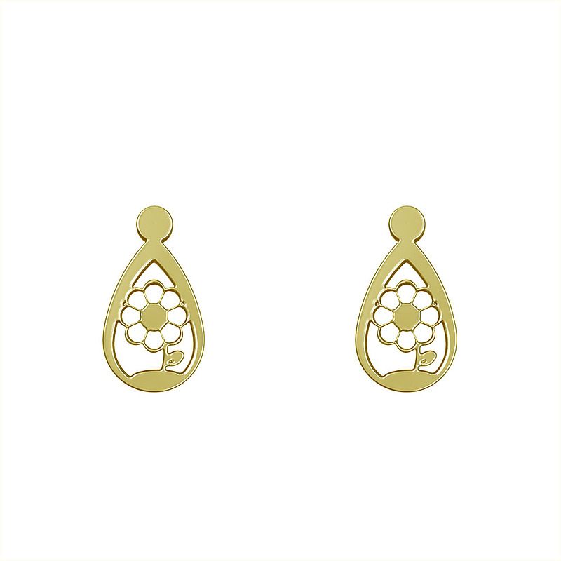 گوشواره طلا مدل گل کد GA11749