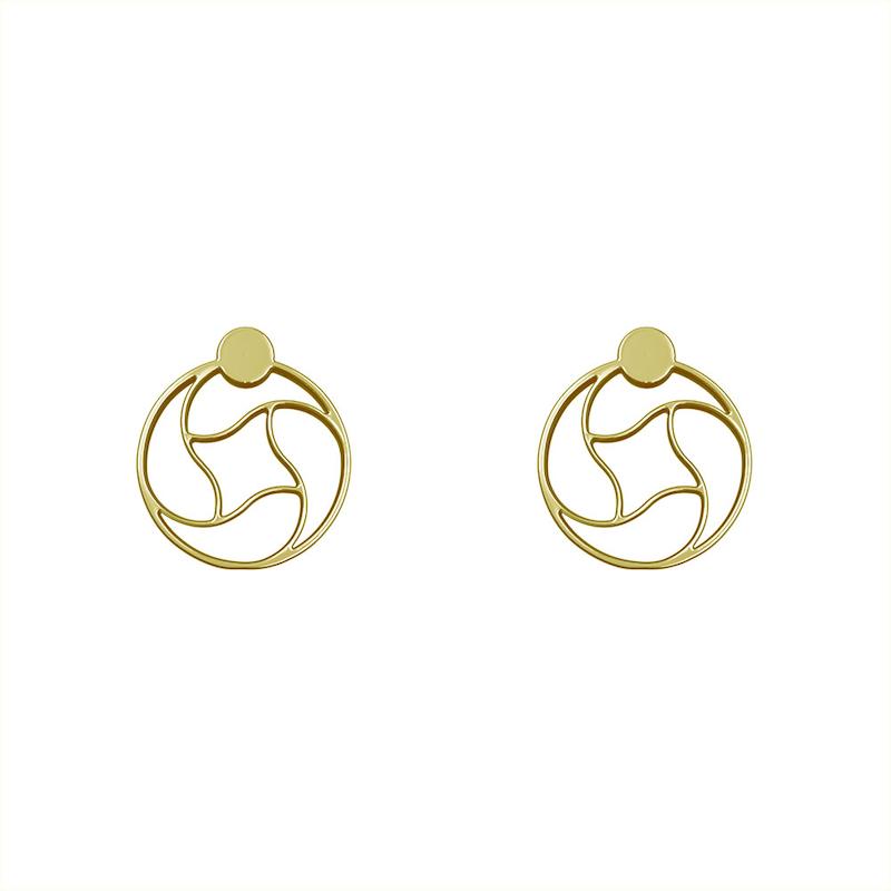 گوشواره طلا مدل دایره کد GA11835