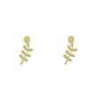 گوشواره طلا مدل برگ کد GA12057