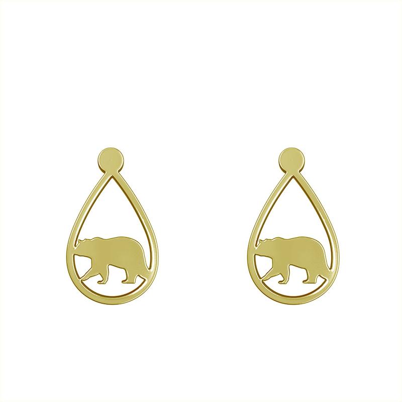گوشواره طلا مدل خرس کد GA12254