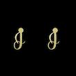 گوشواره طلا مدل حرف j کد GA12297