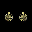 گوشواره طلا مدل دایره اسلیمی کد GA12304