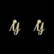 گوشواره طلا مدل حرف y کد GA12313