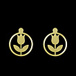 گوشواره طلا مدل گل لاله کد GA12494