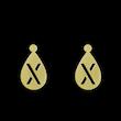 گوشواره طلا مدل حرف x کد GA12513