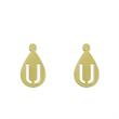 گوشواره طلا مدل حرف u کد GA12536