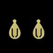 گوشواره طلا مدل حرف u کد GA12536