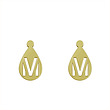 گوشواره طلا مدل حرف m کد GA12538