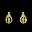 گوشواره طلا مدل حرف o کد GA12577