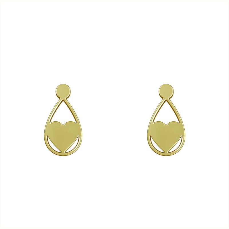 گوشواره طلا مدل قلب کد GA12600
