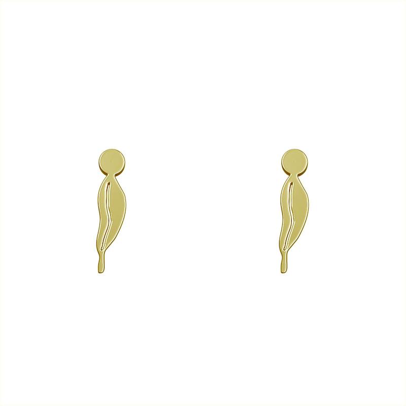 گوشواره طلا مدل برگ کد GA12654