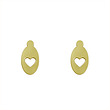 گوشواره طلا مدل قلب کد GA12681