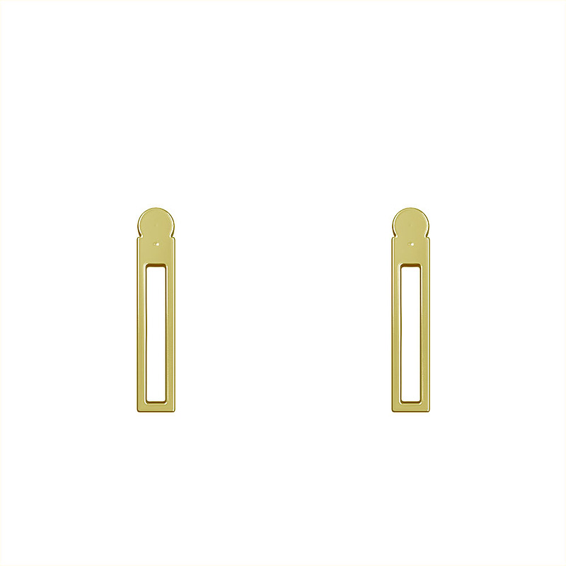 گوشواره طلا مدل مستطیل کد GA12707