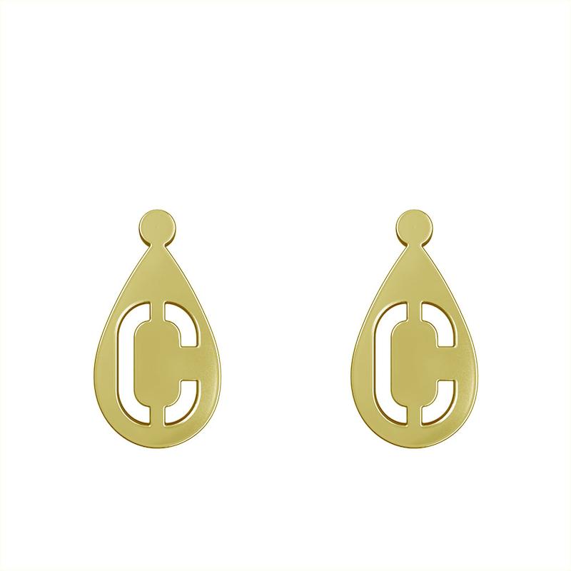 گوشواره طلا مدل حرف C کد GA12830