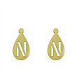 گوشواره طلا مدل حرف N کد GA12834