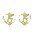 گوشواره طلا مدل حرف G کد GA12849