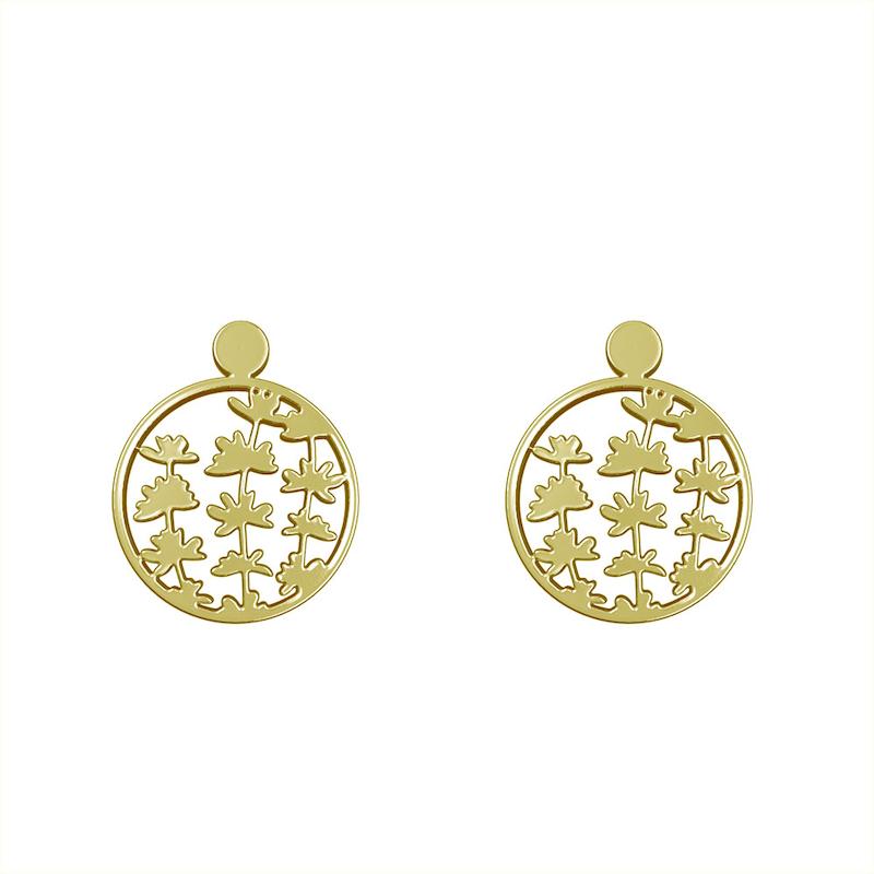 گوشواره طلا مدل برگ کد EL106