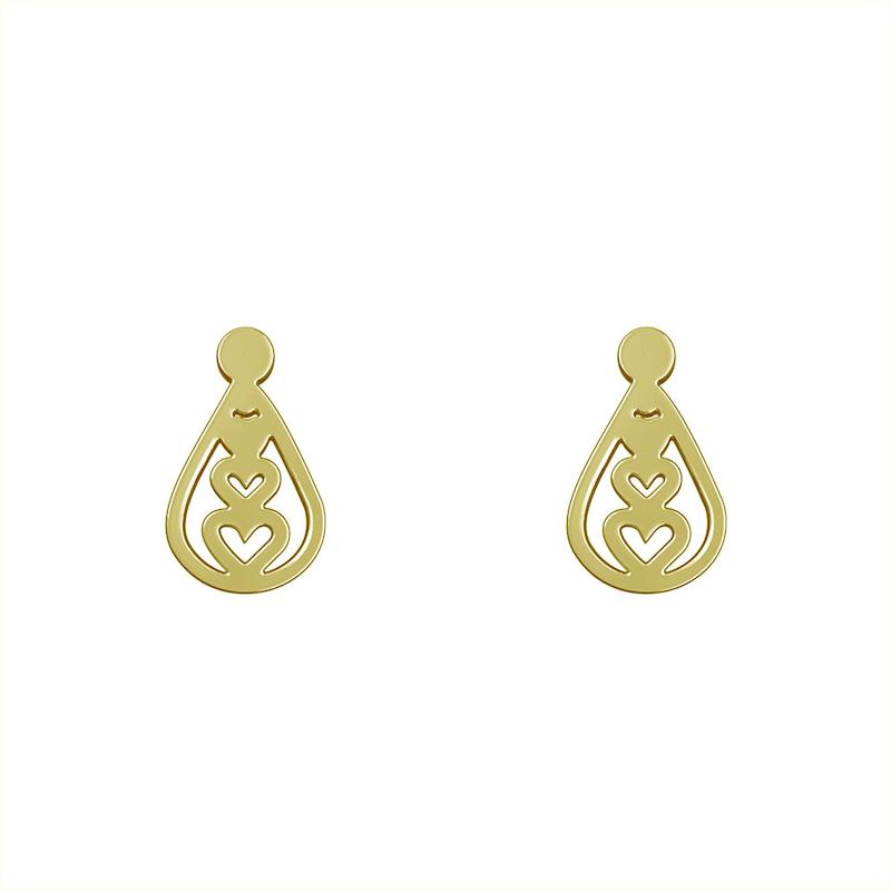 گوشواره طلا مدل قلب کد GA13077