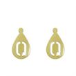 گوشواره طلا مدل حرف q کد GA13135