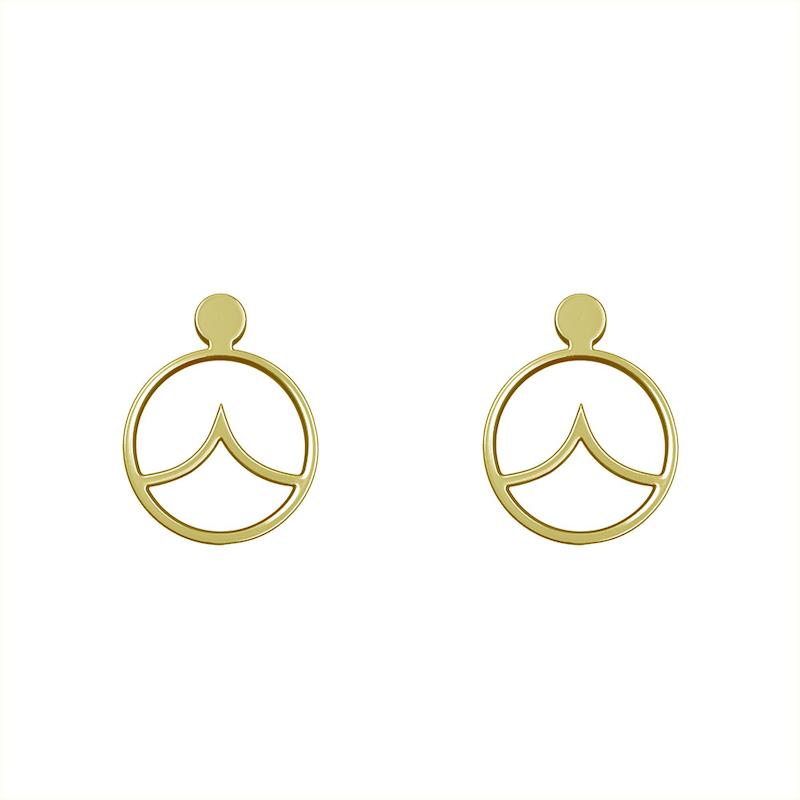 گوشواره طلا مدل دایره کد GA13686