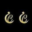 گوشواره طلا مدل C حرف کد GA13688
