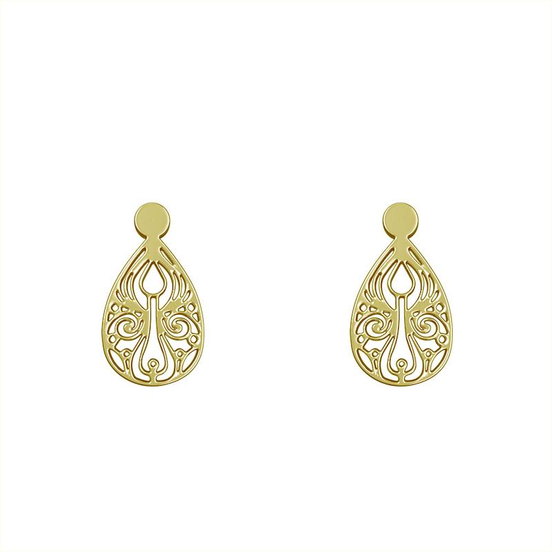 گوشواره طلا مدل هندسی کد GA14002