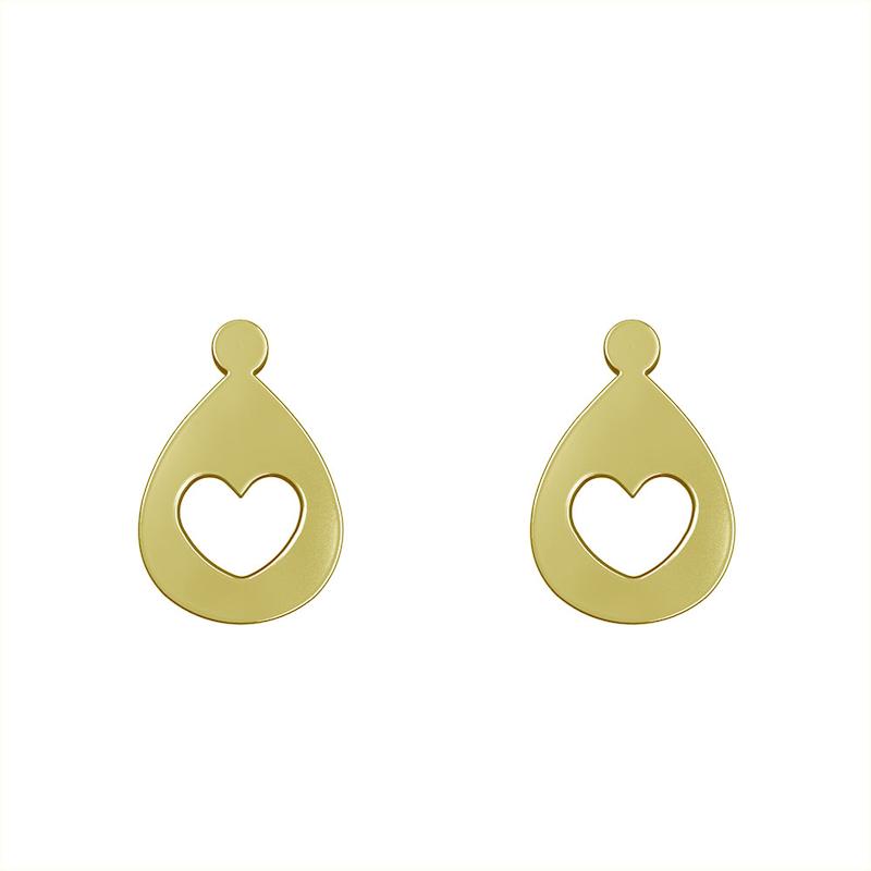 گوشواره طلا مدل قلب کد GA14245