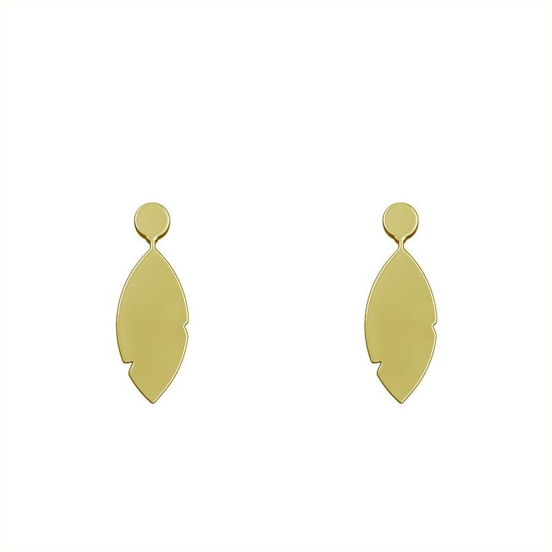 گوشواره طلا مدل برگ کد GA14684