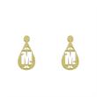 گوشواره طلا مدل M حرف کد GA14720