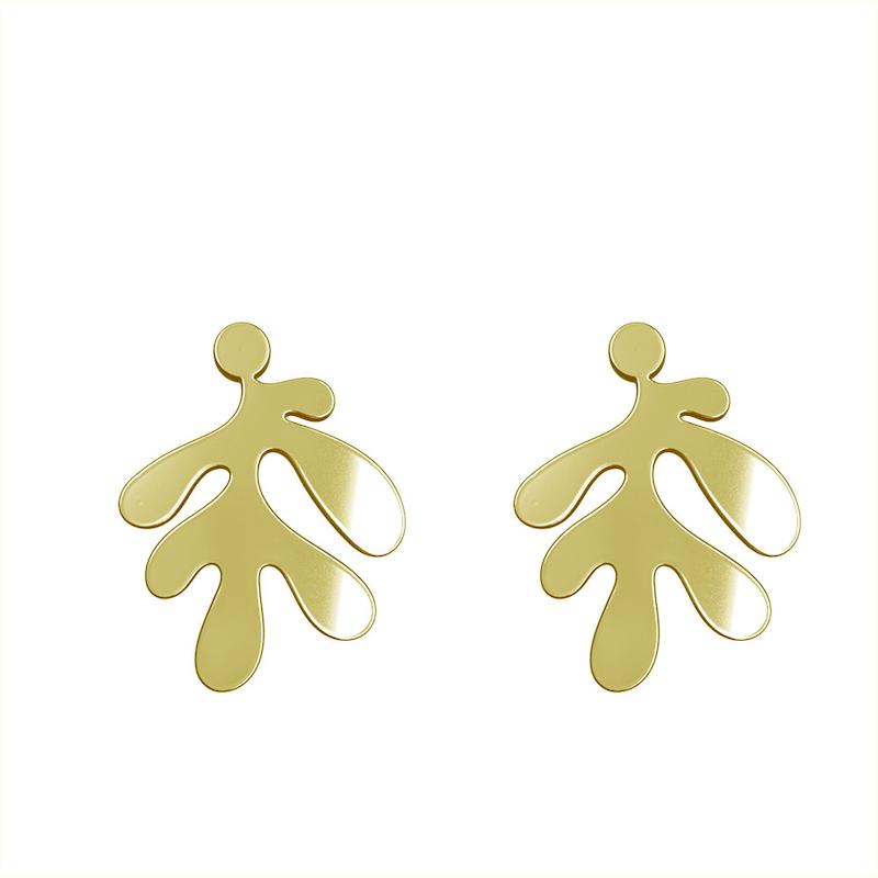 گوشواره طلا مدل برگ کد GA14967