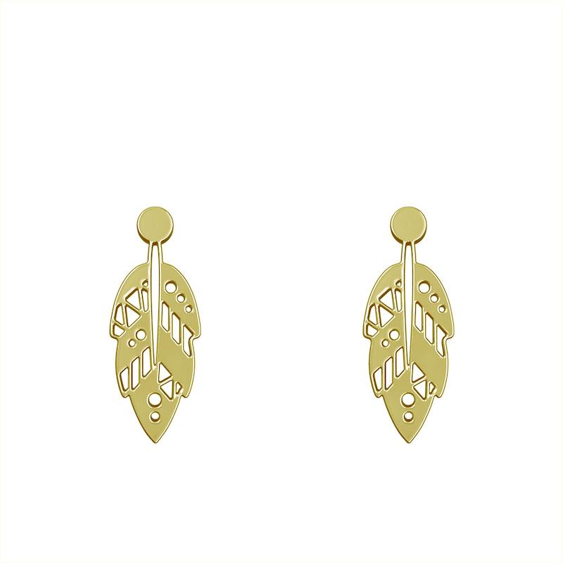 گوشواره طلا مدل برگ کد GA14989
