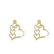 گوشواره طلا مدل قلب کد GA14998