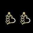 گوشواره طلا مدل قلب کد GA14998